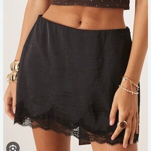 Abercrombie & Fitch Black Mini Skirt with Lace